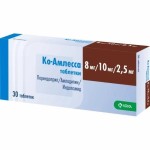 Ко-Амлесса, таблетки 8 мг+10 мг+2.5 мг 30 шт (периндоприл+амлодипин+индапамид)