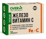 Железо + Витамин С, OVERvit (ОВЕРвит) капсулы 30 шт БАД