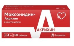 Моксонидин-Акрихин табл. п/о пленочной 0.4 мг 60 шт.