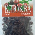 Клюква вяленая, сырье 150 г 1 шт плоды